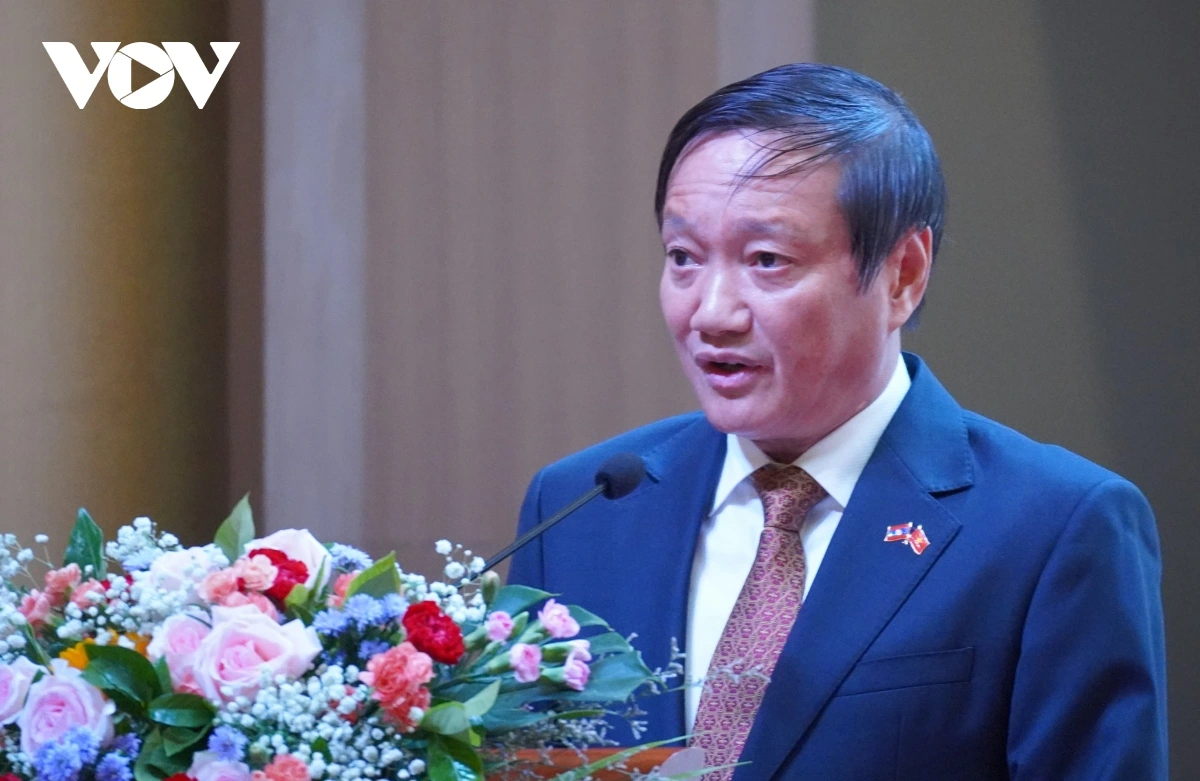 Chủ tịch nước Lương Cường thăm Đại sứ quán Việt Nam tại Lào